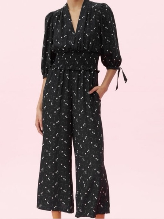 Rebecca Taylor Pants - Rebecca Taylor Floral Silk Jumpsuit Size 6 New Romantic Cottagecore